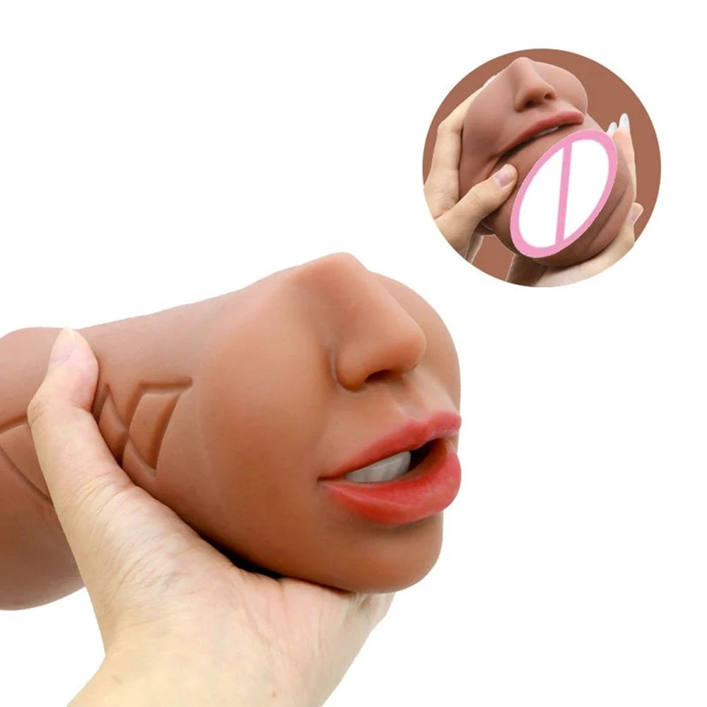 3-in-1 Realistic Mastubrator Sex Toy for Men, 3D Mastubrator Masturbating Man Erotic Sex Toy for Men, Masturbator for Men, Pocket Pussy