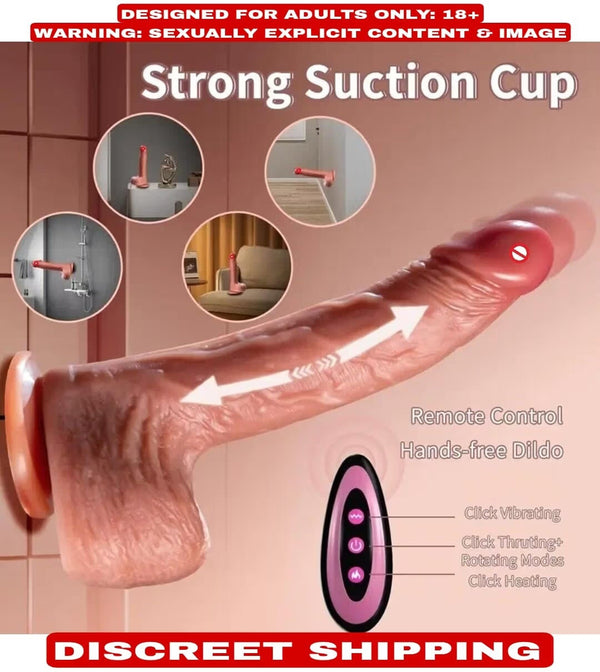 ToyEx Up-Down Motion Dildo Vibrator - Rechargeable with 6 Vibration Modes (USB)