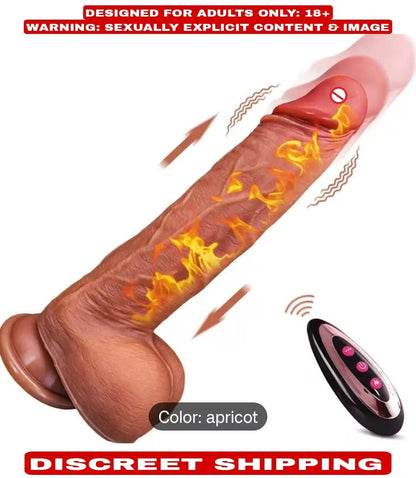 ToyEx Up-Down Motion Dildo Vibrator - Rechargeable with 6 Vibration Modes (USB)