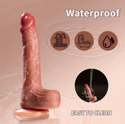 ToyEx Up-Down Motion Dildo Vibrator - Rechargeable with 6 Vibration Modes (USB)