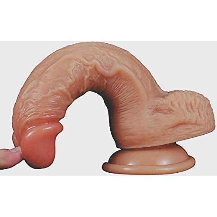 8" Soft Flexible Realistic Dildo – Suction Cup Penis for Women, Men & Couples