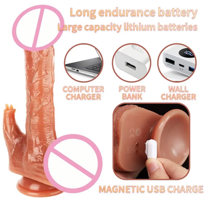 ToyEx Automatic Up-Down Wellness Massager with Suction Base – Rechargeable & Hands-Free