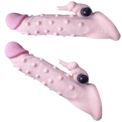 KingsRrealistic Feel L Size 8inch vibarting Reusable Condom Sleeve